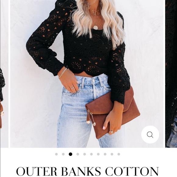 Crochet Lace Crop Top - Picture 4 of 5